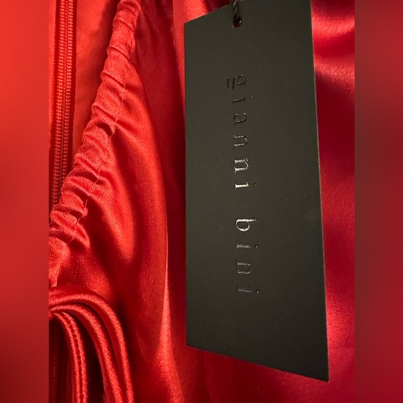 NWT Gianni Bini -  Raini Satin Tie Front Long Sleeve A-Line Dress - Picture 5 of 6